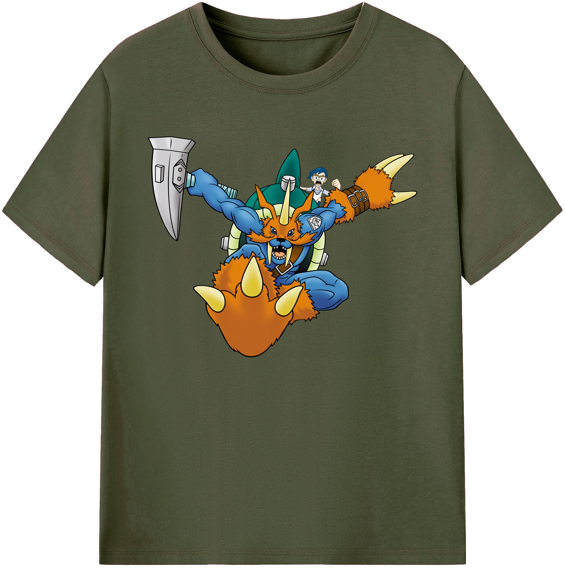 （画像用） Digimon デジタルモンスター/デジモン 綿100％ メンズ半袖Tシャツ｜肌触りやわらか＆通気性
